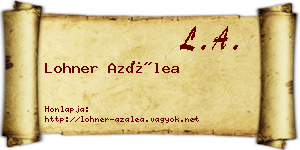 Lohner Azálea névjegykártya